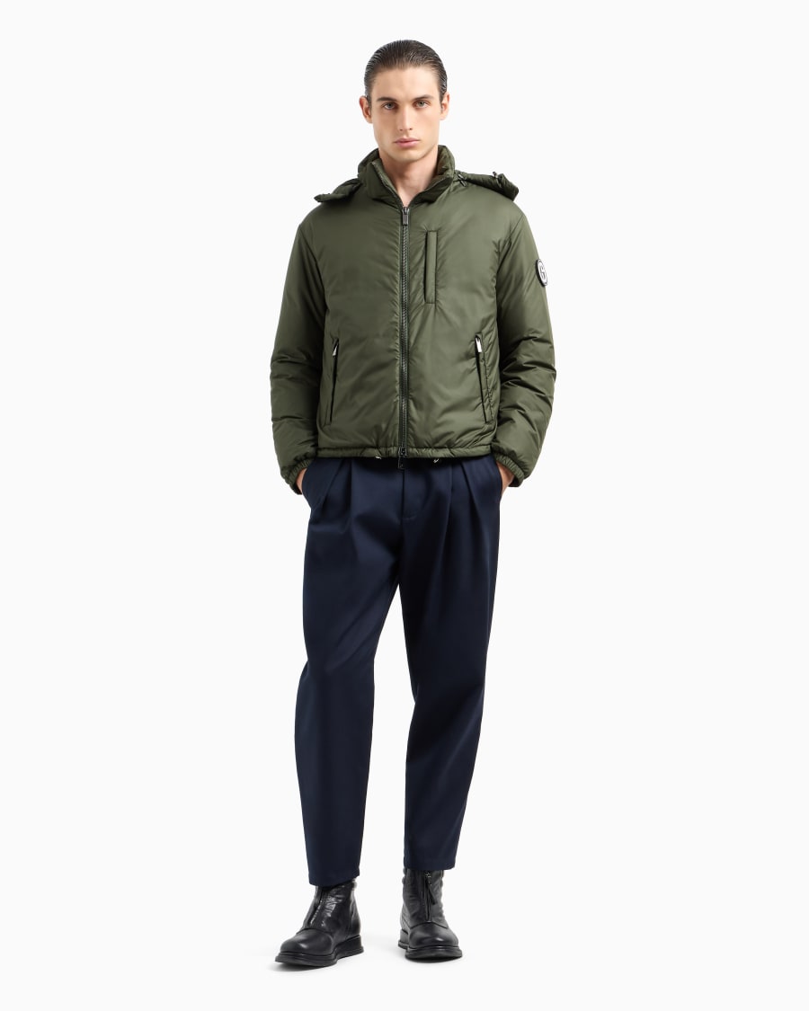 The world of armani BLOUSON CON CAPPUCCIO IMBOTTITO IN PIUMA D'OCA ASV Spedizione Gratuita
