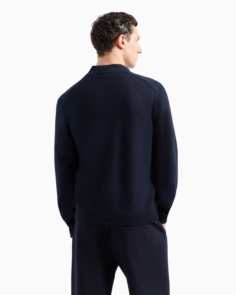 The world of armani CARDIGAN CON BOTTONI IN LANA VERGINE Fino al 50% di sconto