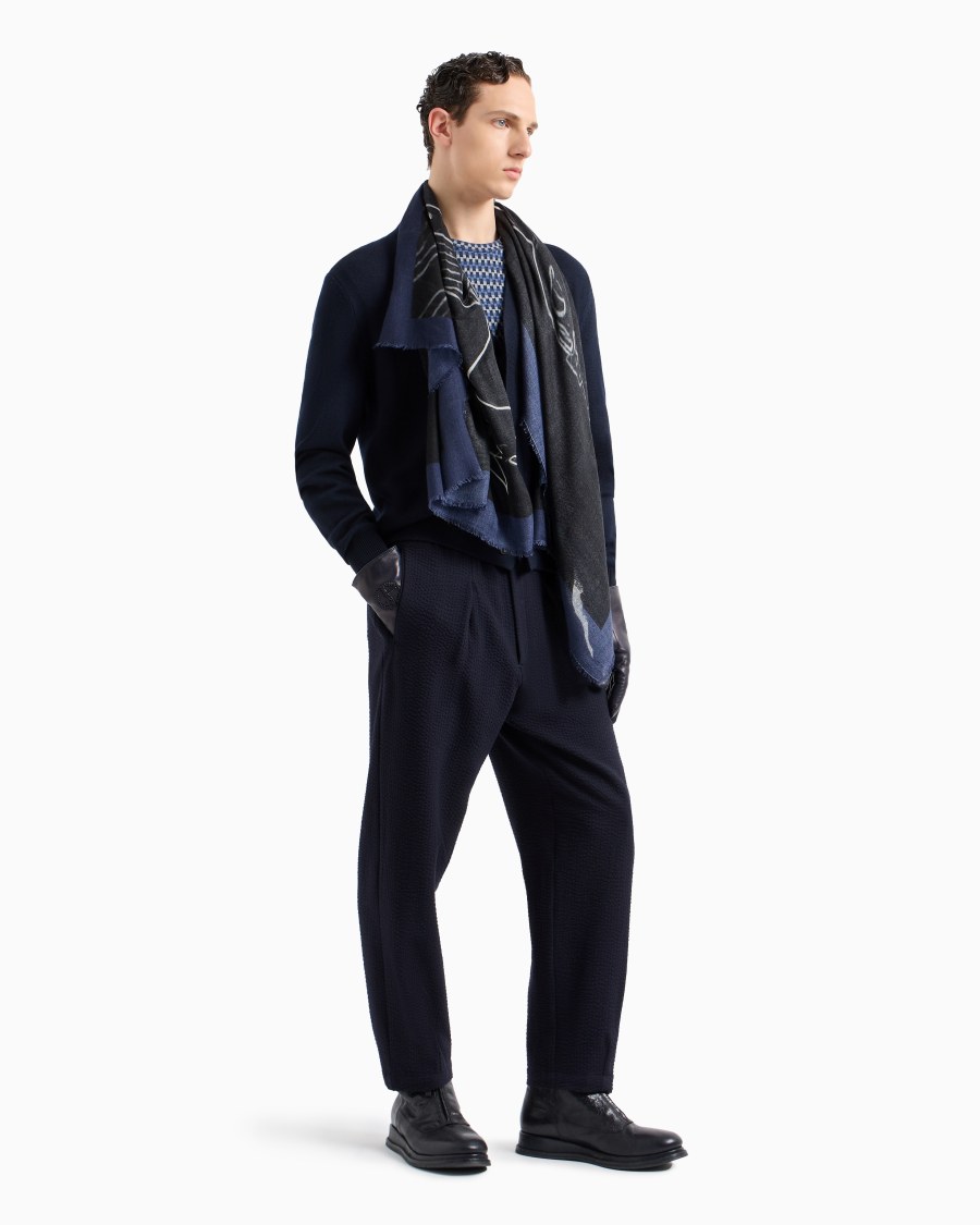 The world of armani CARDIGAN CON BOTTONI IN LANA VERGINE Fino al 50% di sconto