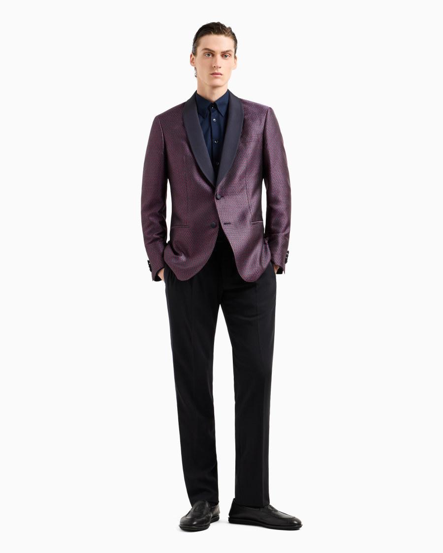 The world of armani CAMICIA SLIM FIT ICON IN JERSEY DI COTONE Fino al 65% di sconto