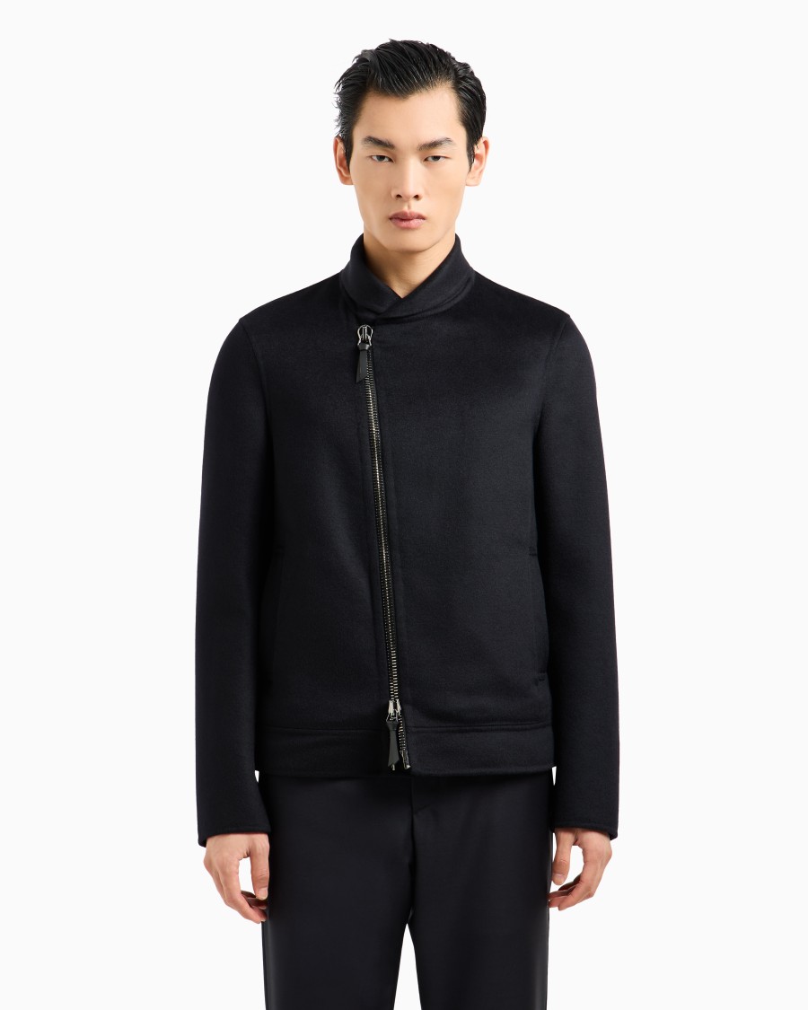 The world of armani BLOUSON ICON IN PANNO DOUBLE DI CASHMERE Enormi sconti
