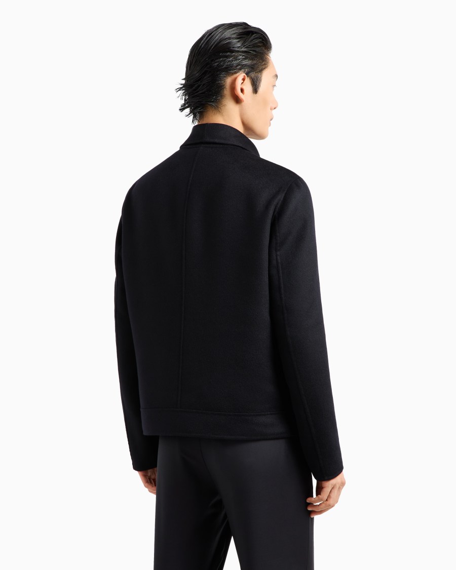The world of armani BLOUSON ICON IN PANNO DOUBLE DI CASHMERE Enormi sconti