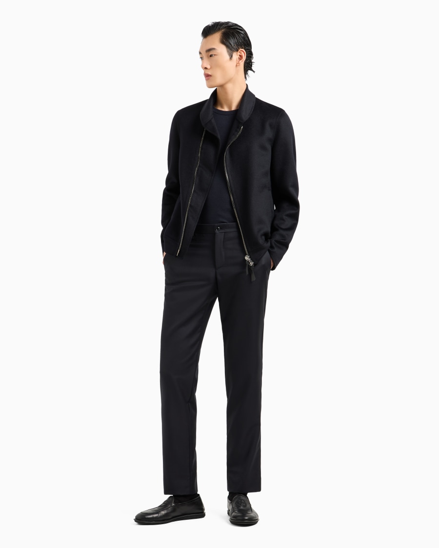 The world of armani BLOUSON ICON IN PANNO DOUBLE DI CASHMERE Enormi sconti