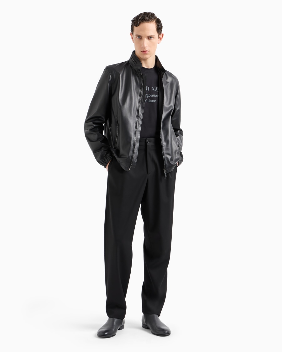 The world of armani T-SHIRT GIROCOLLO BORGONUOVO 11 IN JERSEY DI COTONE PIMA Presa