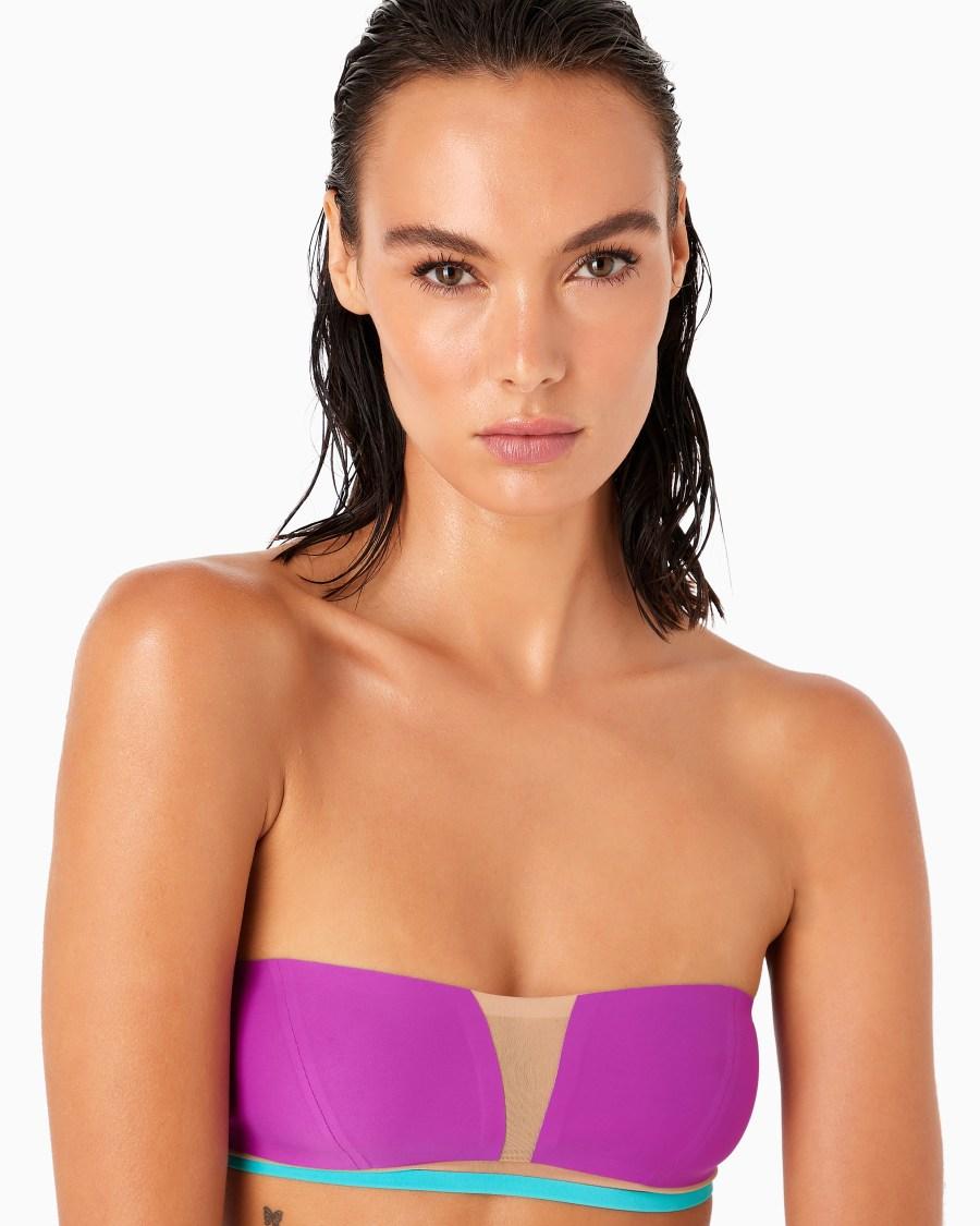 The world of armani BIKINI A FASCIA CON DETTAGLI IN TULLE Hotsell