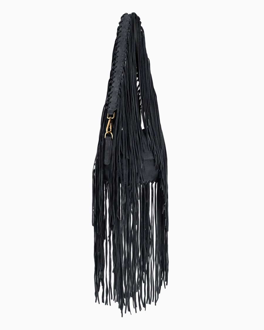 The world of armani BORSA LA PRIMA IN PELLE SCAMOSCIATA CON FRANGE I Più Venduti