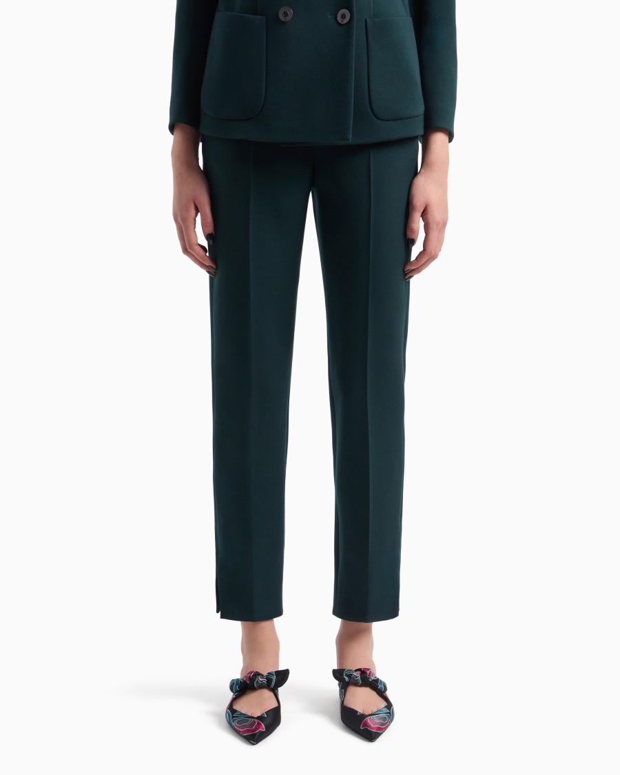 The world of armani PANTALONI DRITTI IN LANA VERGINE STRETCH Nuova