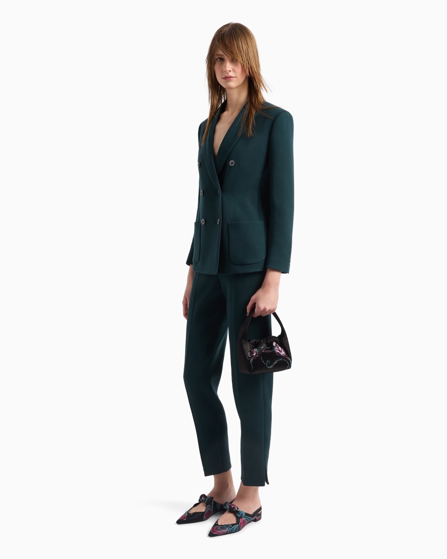 The world of armani PANTALONI DRITTI IN LANA VERGINE STRETCH Nuova
