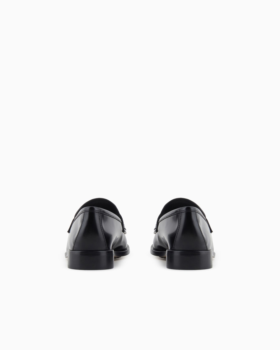 The world of armani MOCASSINI IN PELLE SPAZZOLATA Consegna Veloce