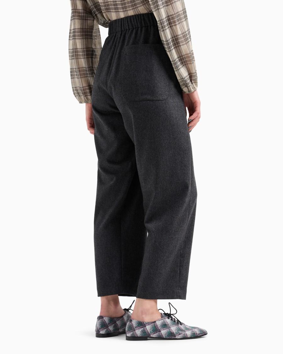 The world of armani PANTALONI MORBIDI IN FLANELLA LANA E CASHMERE Shopping Online