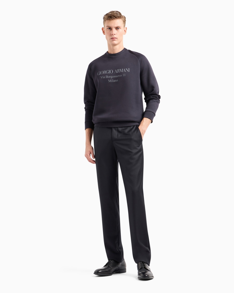 The world of armani FELPA BORGONUOVO 11 IN DOPPIO JERSEY DI COTONE Presa