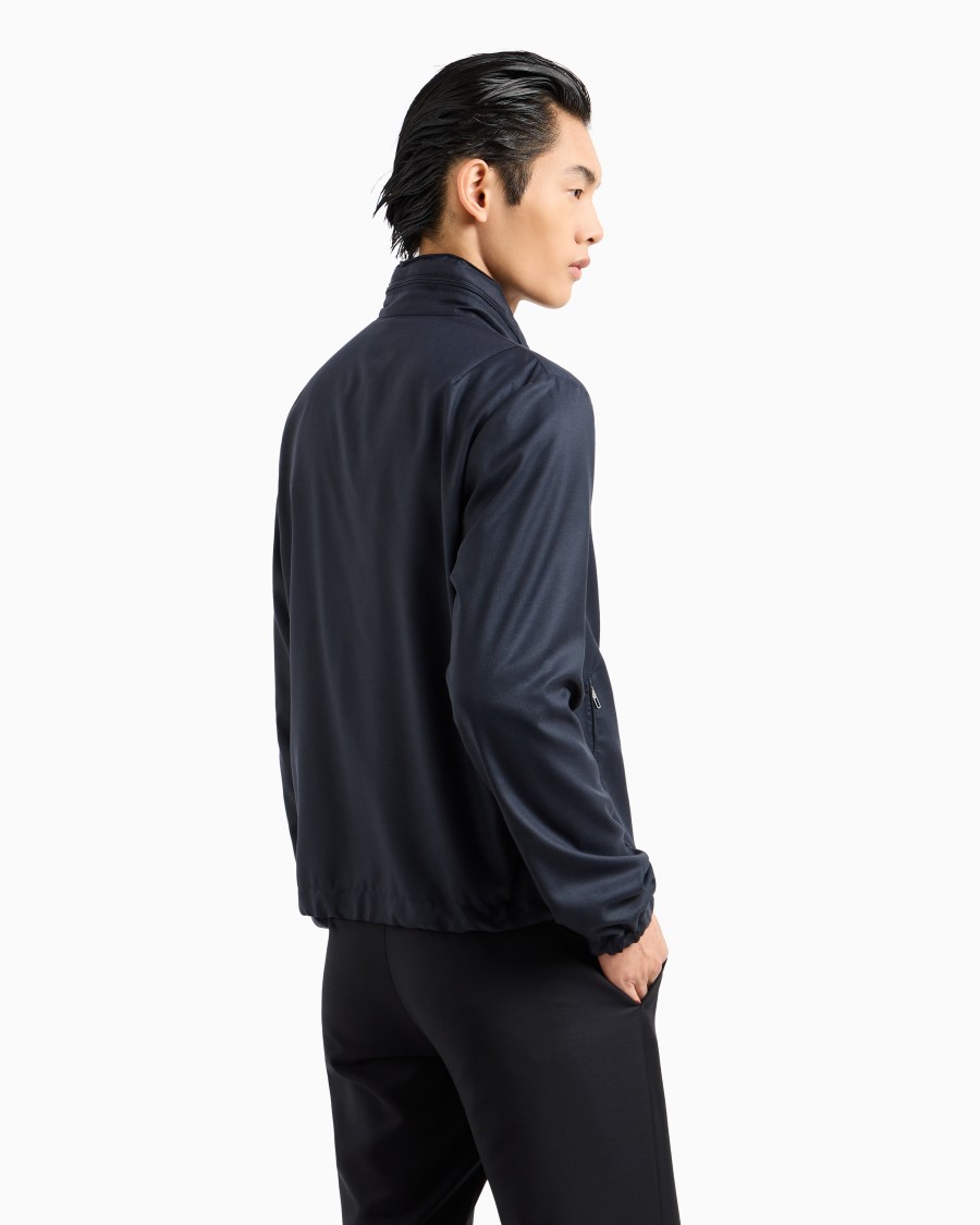 The world of armani BLOUSON ICON IN GABARDINE DI MISTO CASHMERE Offerte