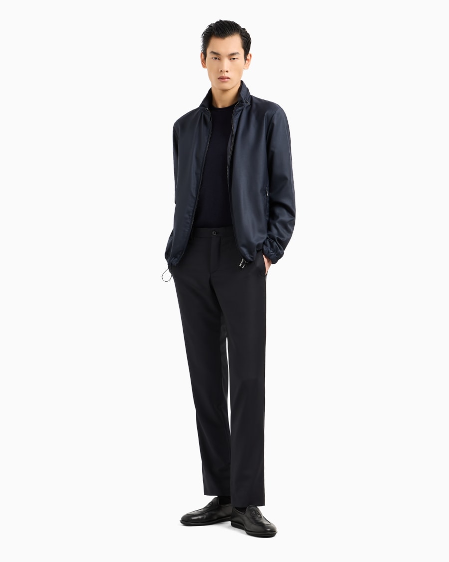 The world of armani BLOUSON ICON IN GABARDINE DI MISTO CASHMERE Offerte