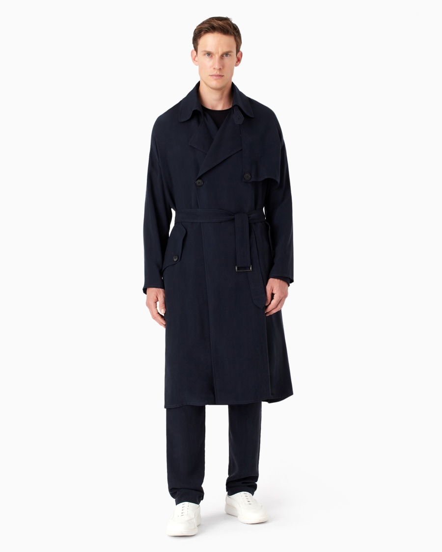 The world of armani TRENCH DOPPIOPETTO ICON IN CUPRO Hotsell