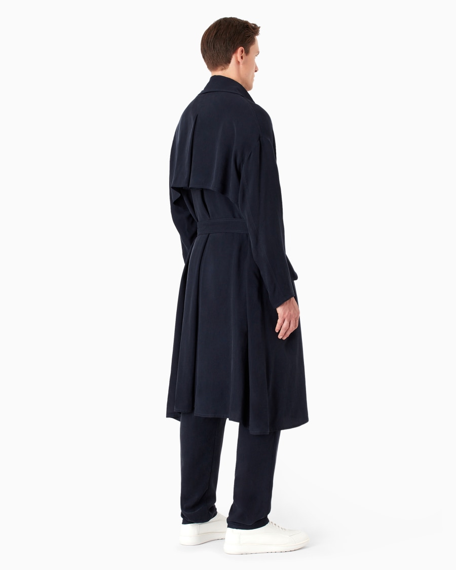 The world of armani TRENCH DOPPIOPETTO ICON IN CUPRO Hotsell
