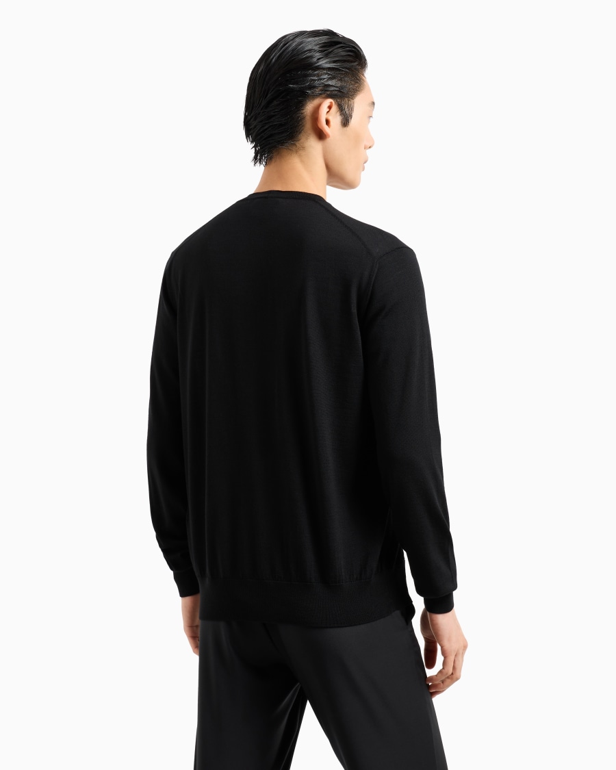 The world of armani CARDIGAN CON BOTTONI IN LANA VERGINE Saldi Di Fabbrica