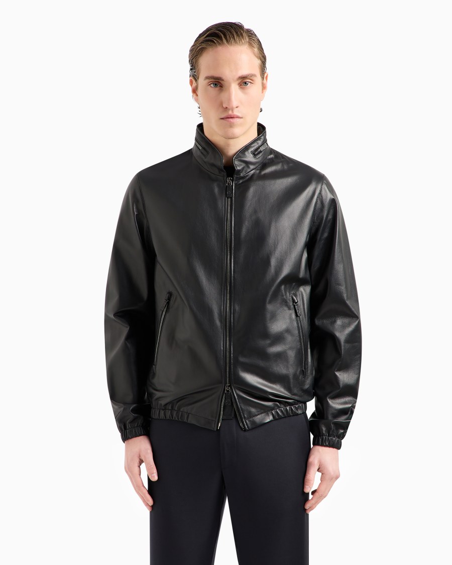 The world of armani BLOUSON IN NAPPA CON ZIP Negozio