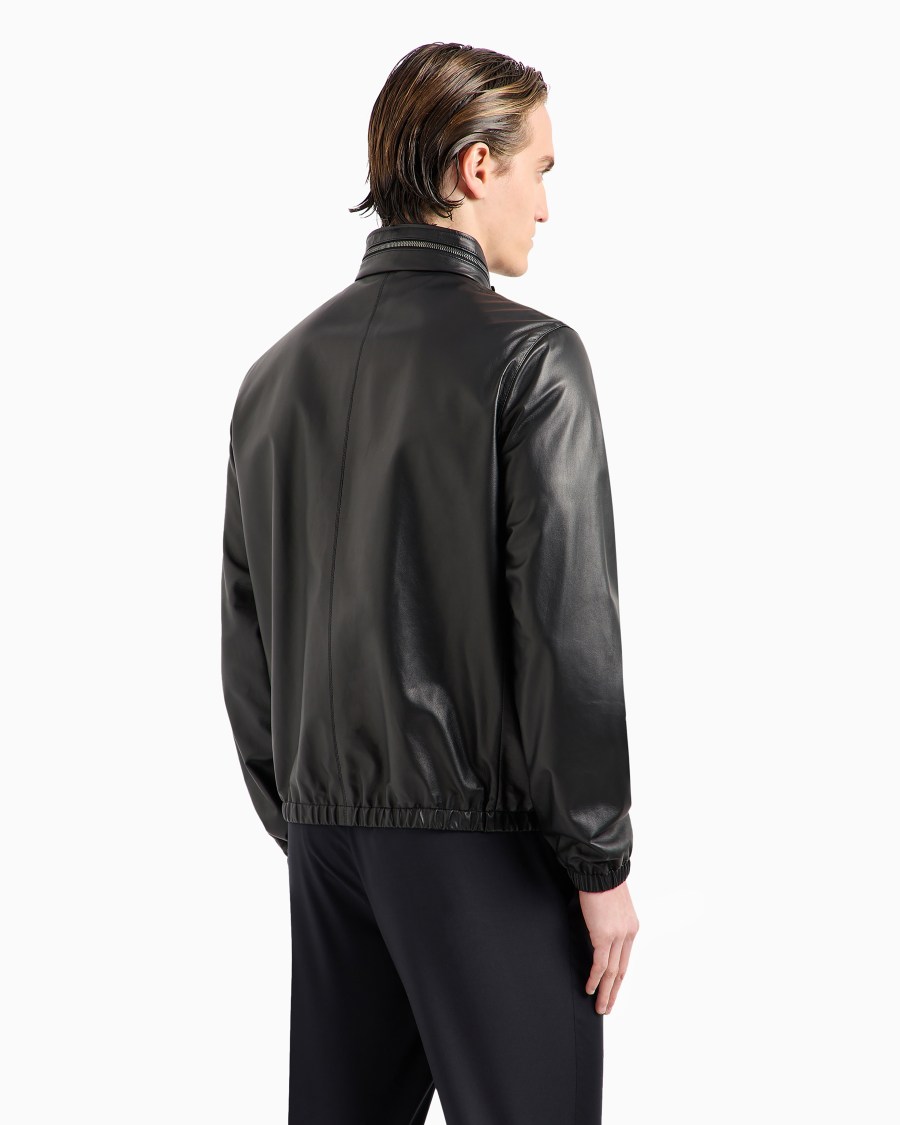 The world of armani BLOUSON IN NAPPA CON ZIP Negozio