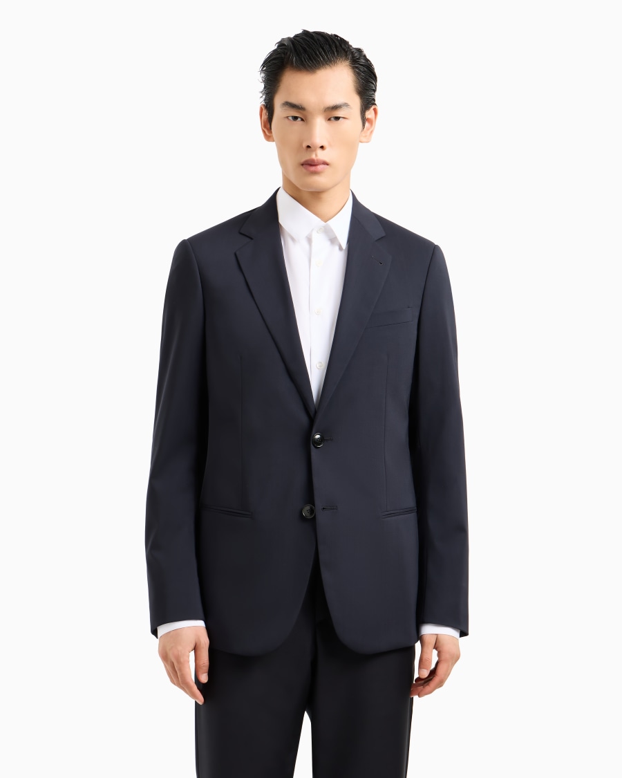 The world of armani GIACCA MONOPETTO SOHO IN LANA VERGINE In Saldo