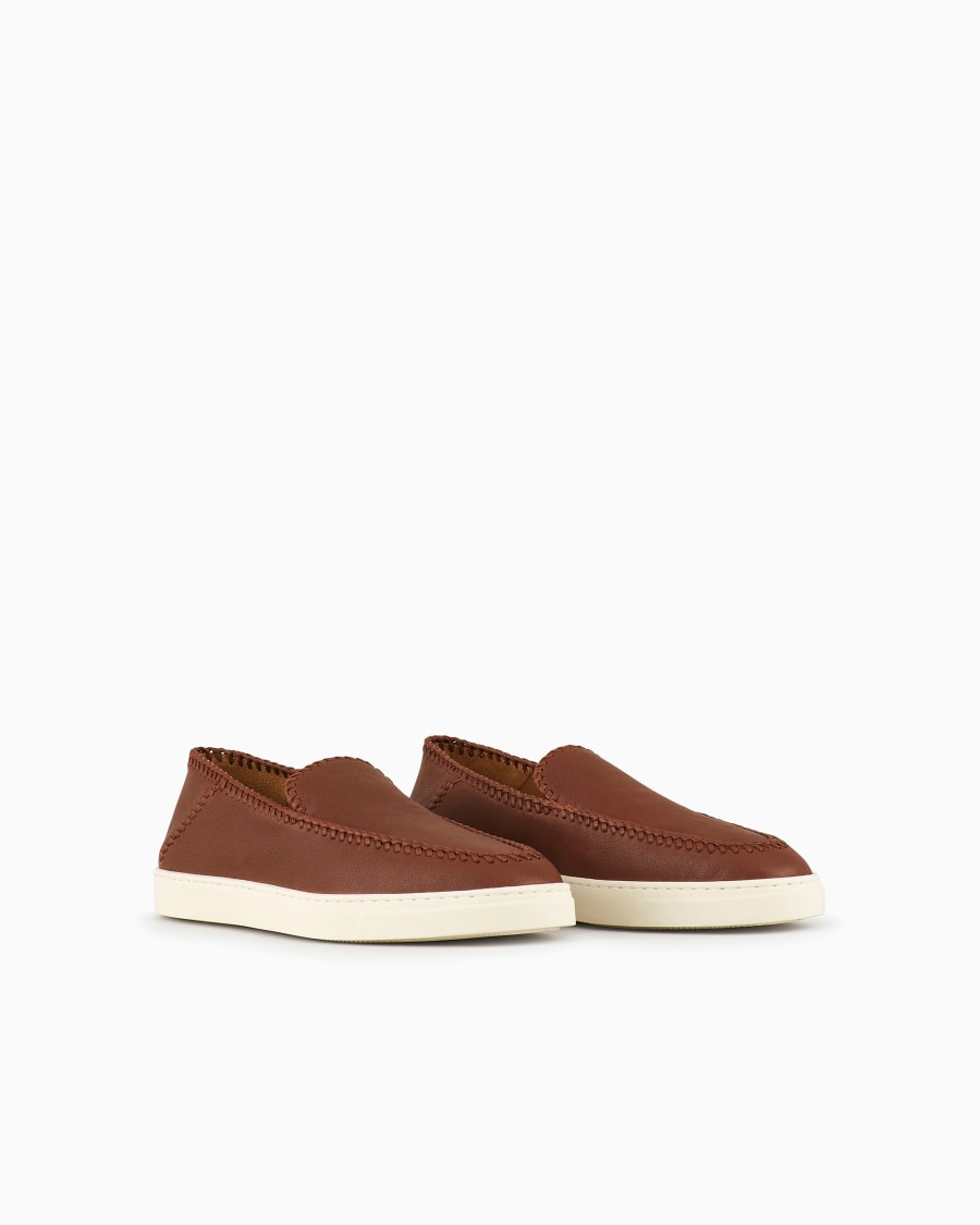 The world of armani GALLERIA 3 SLIP-ON IN NAPPA Qualità