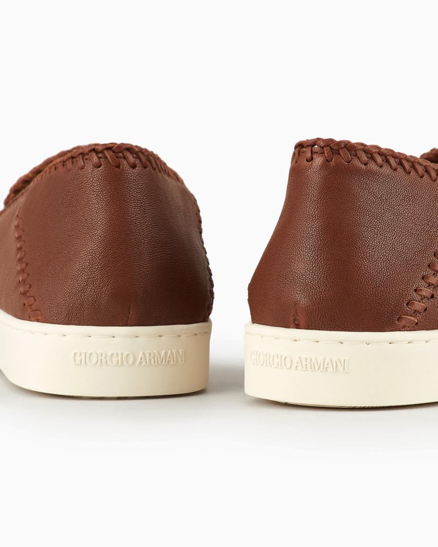The world of armani GALLERIA 3 SLIP-ON IN NAPPA Qualità