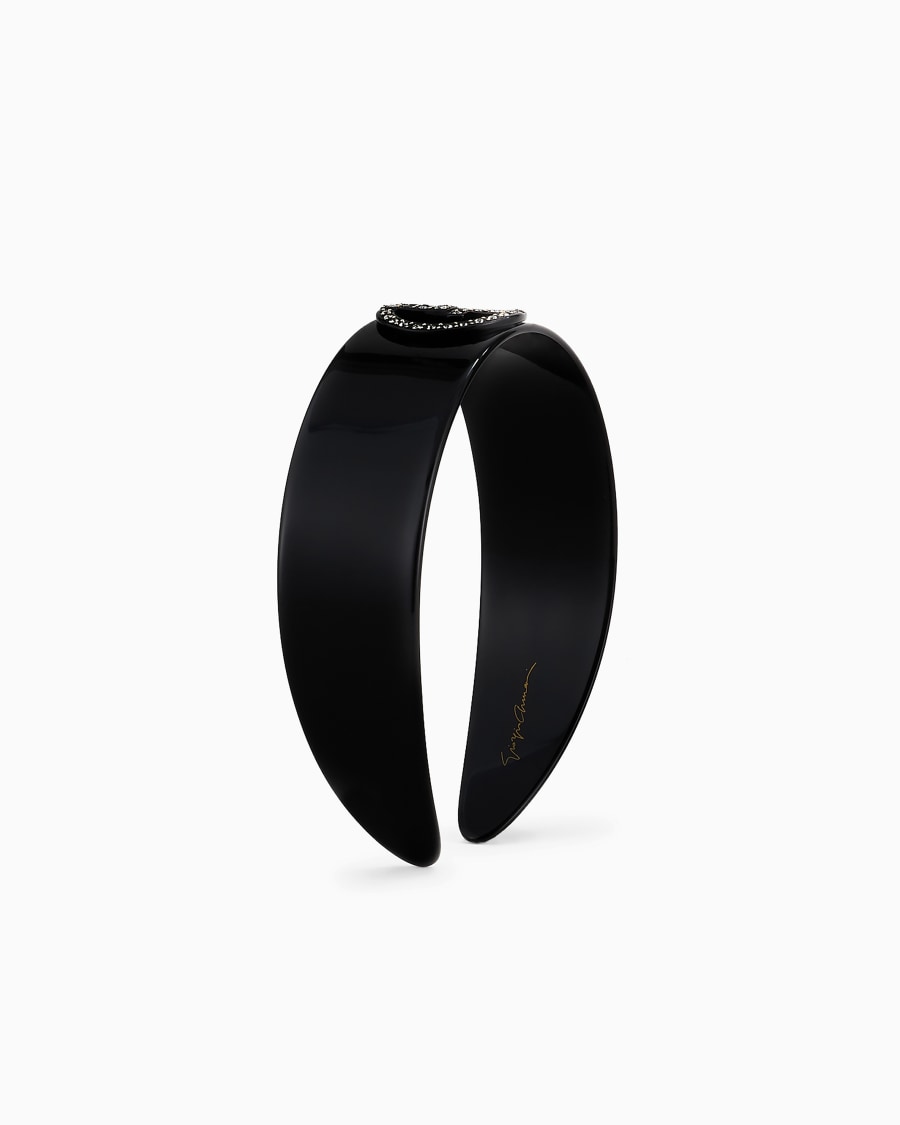 The world of armani CERCHIETTO CON LOGO CRISTALLI
