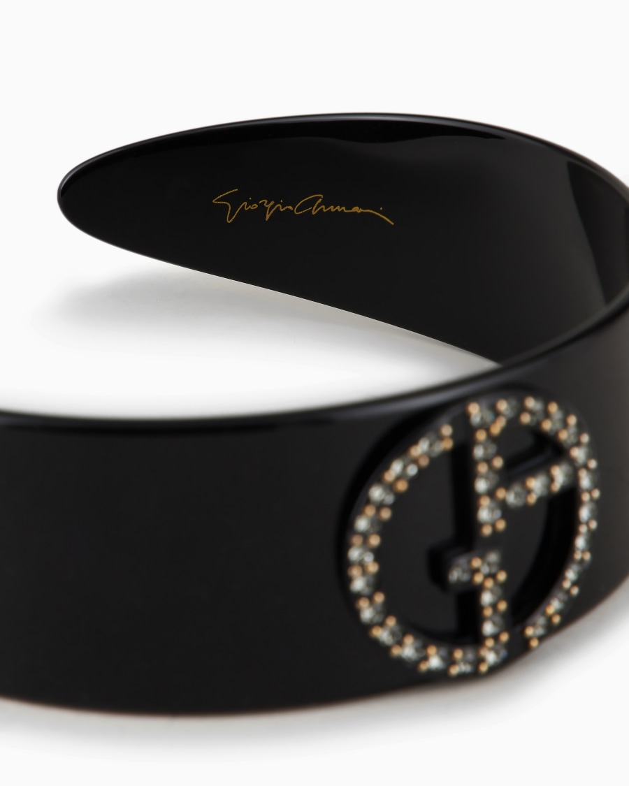 The world of armani CERCHIETTO CON LOGO CRISTALLI Acquista Ora
