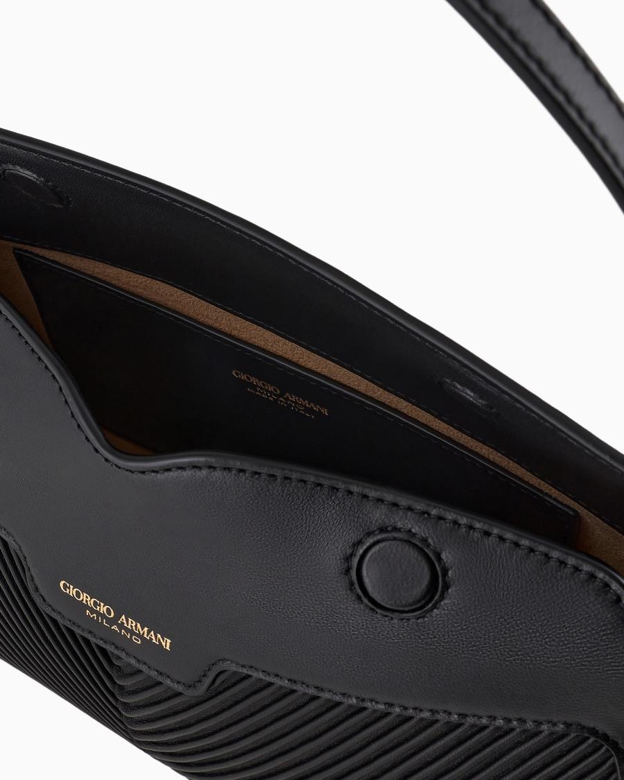 The world of armani BORSA A MANO LA PRIMA IN NAPPA PLISSÉ Promozione Limitata