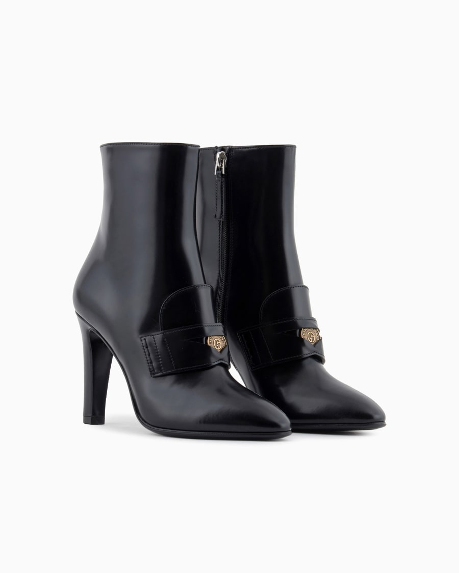 The world of armani STIVALETTI CON TACCO IN PELLE SPAZZOLATA Enormi risparmi