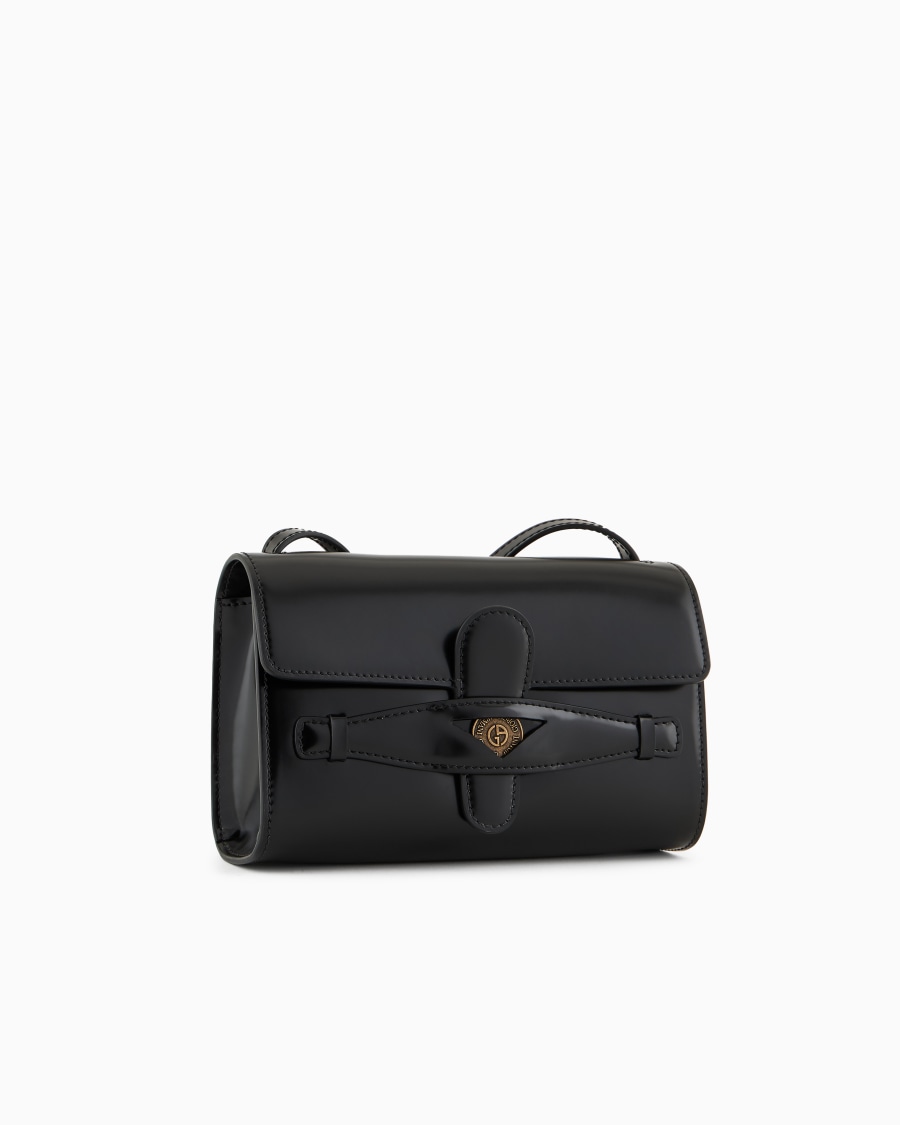 The world of armani DENIM COLLECTION CROSSBODY PICCOLA IN PELLE SPAZZOLATA Italia