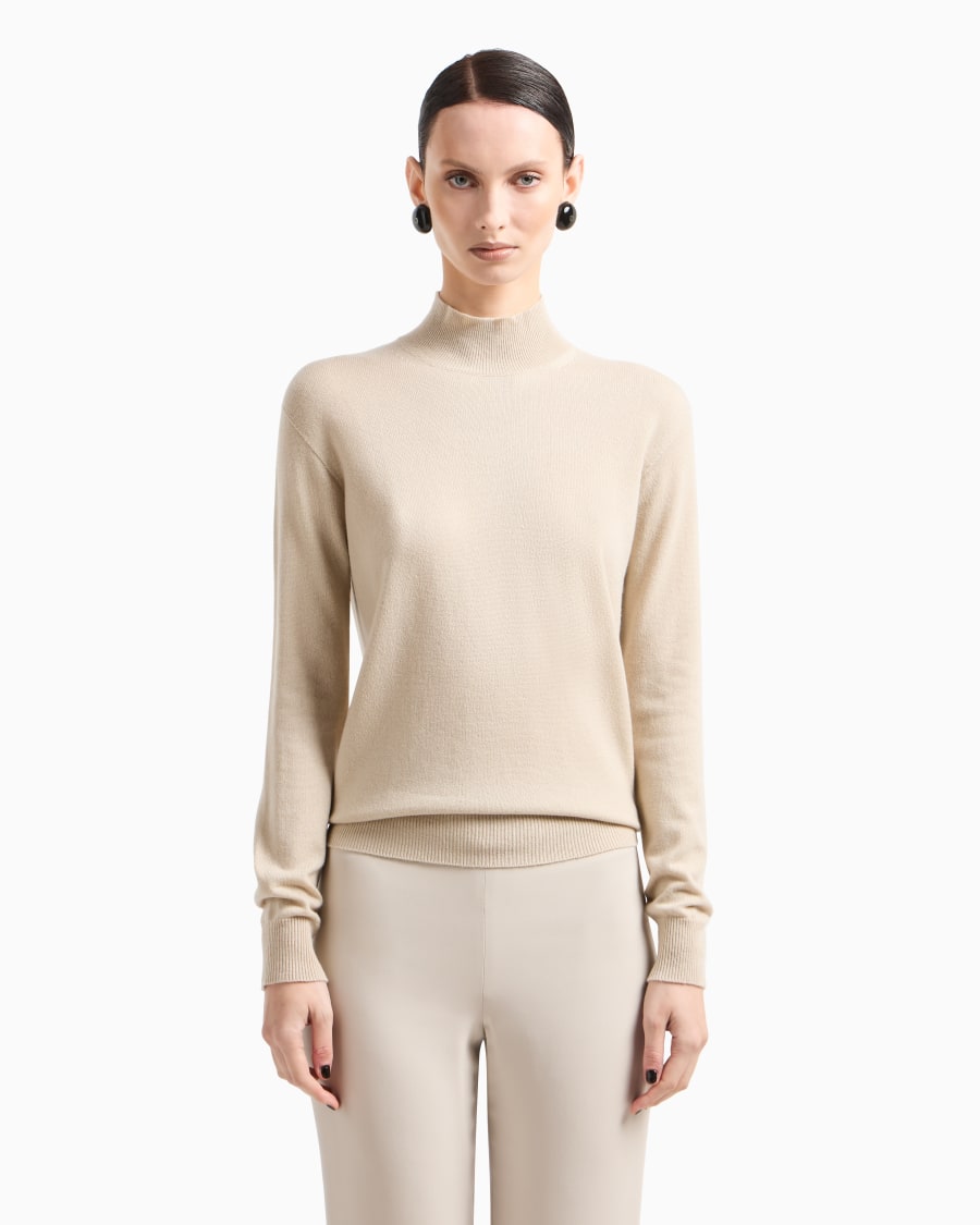 The world of armani MAGLIA CON COLLO A LUPETTO IN CASHMERE 2025