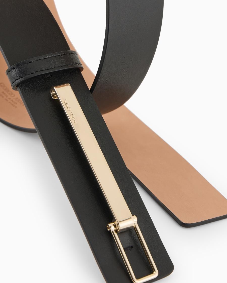 The world of armani CINTURA IN PELLE CON CHIUSURA IN METALLO ASV In Linea