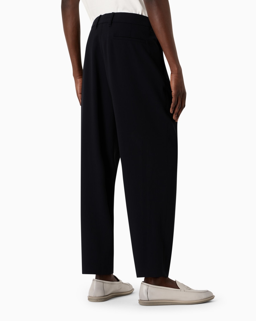 The world of armani PANTALONI A UNA PINCE IN LANA VERGINE Nuovo