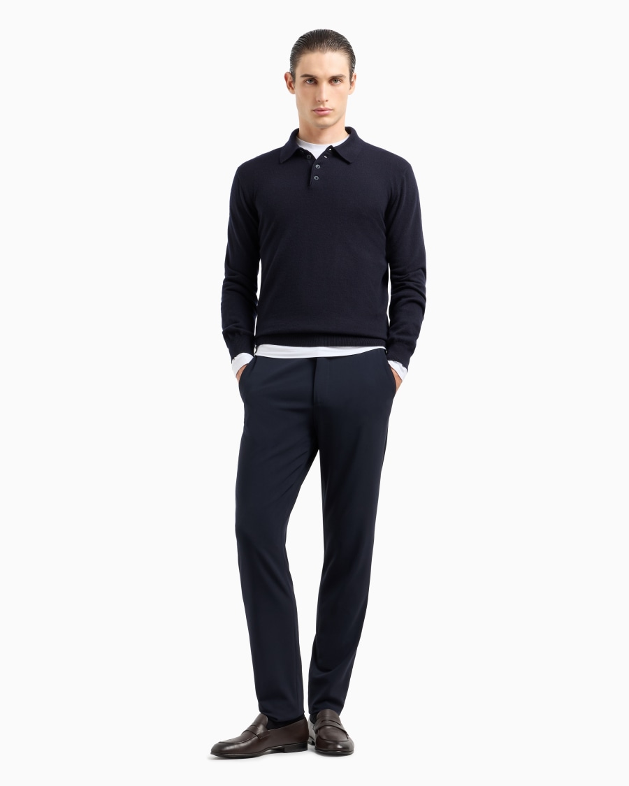 The world of armani POLO A MANICHE LUNGHE IN CASHMERE Qualità Garantita