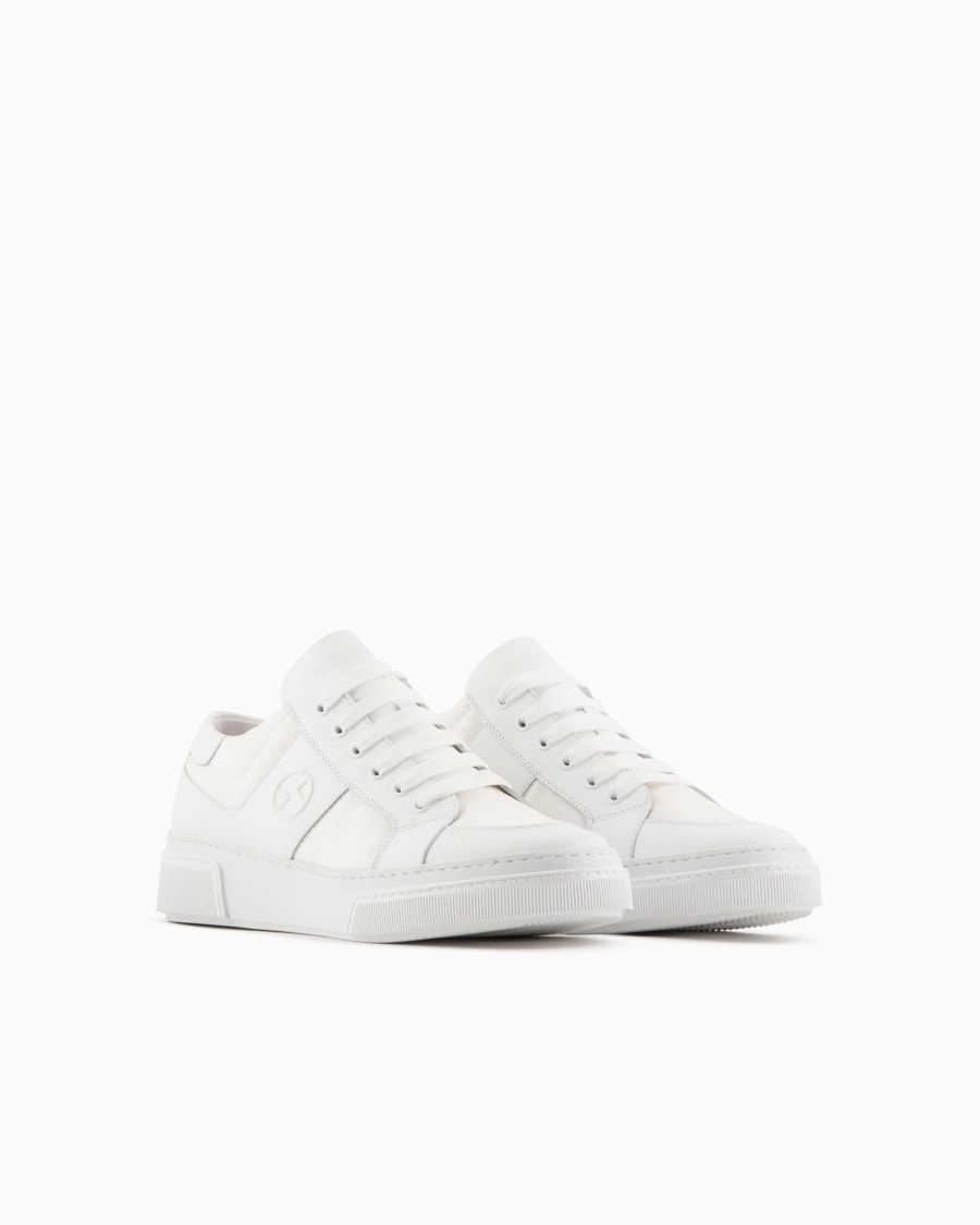 The world of armani SNEAKERS IN PELLE E TESSUTO Negozi Online