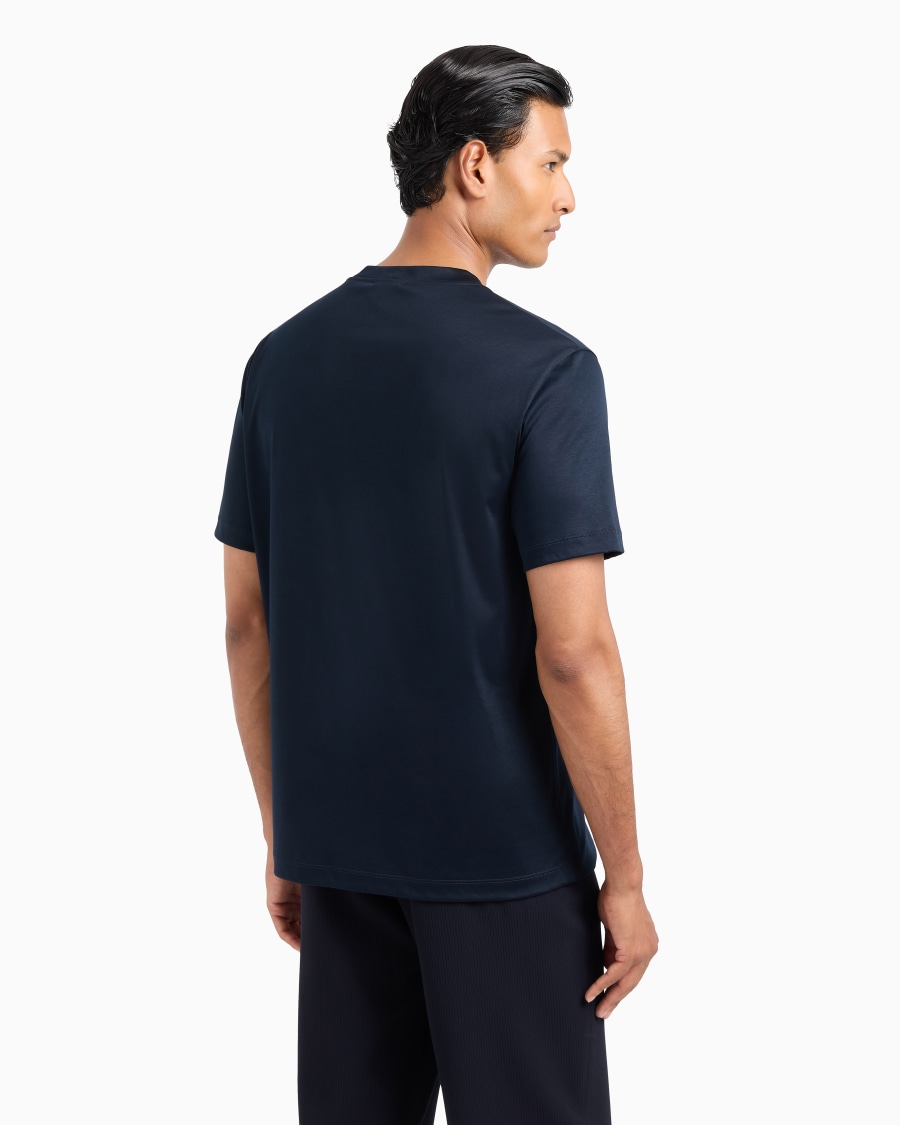 The world of armani T-SHIRT GIROCOLLO IN INTERLOCK DI COTONE Acquista Ora
