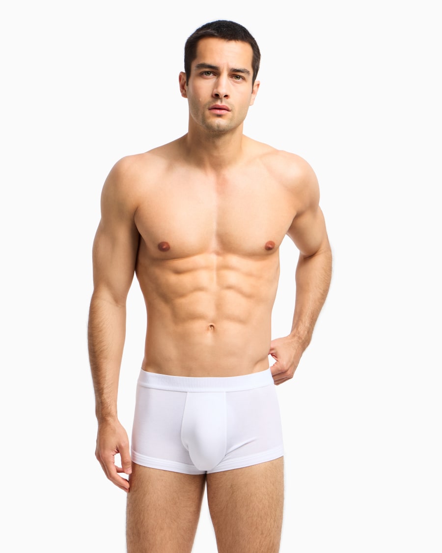 The world of armani BOXER IN JERSEY STRETCH CON BANDA LOGATA Promozione Limitata