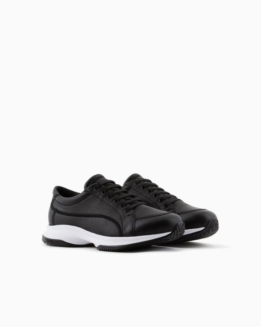 The world of armani SNEAKERS IN CERVO E PELLE Sottocosto