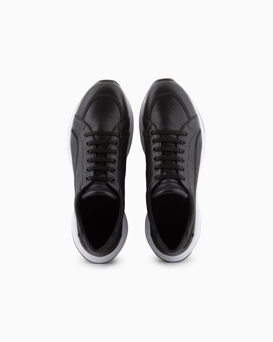 The world of armani SNEAKERS IN CERVO E PELLE Sottocosto