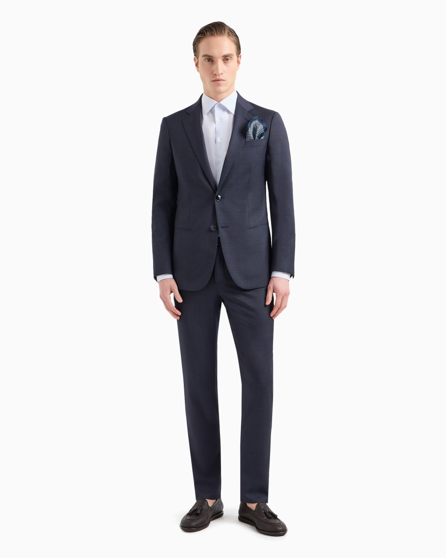 The world of armani CAMICIA REGULAR FIT IN COTONE MICROARMATURATO Novità