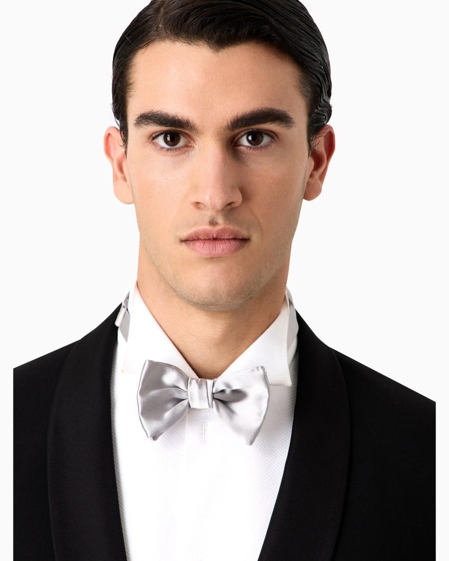 The world of armani PAPILLON ANNODATO IN PURA SETA Sconto