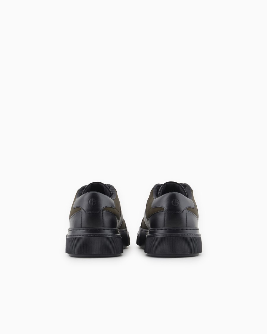 The world of armani SNEAKERS IN PELLE E TESSUTO Outlet