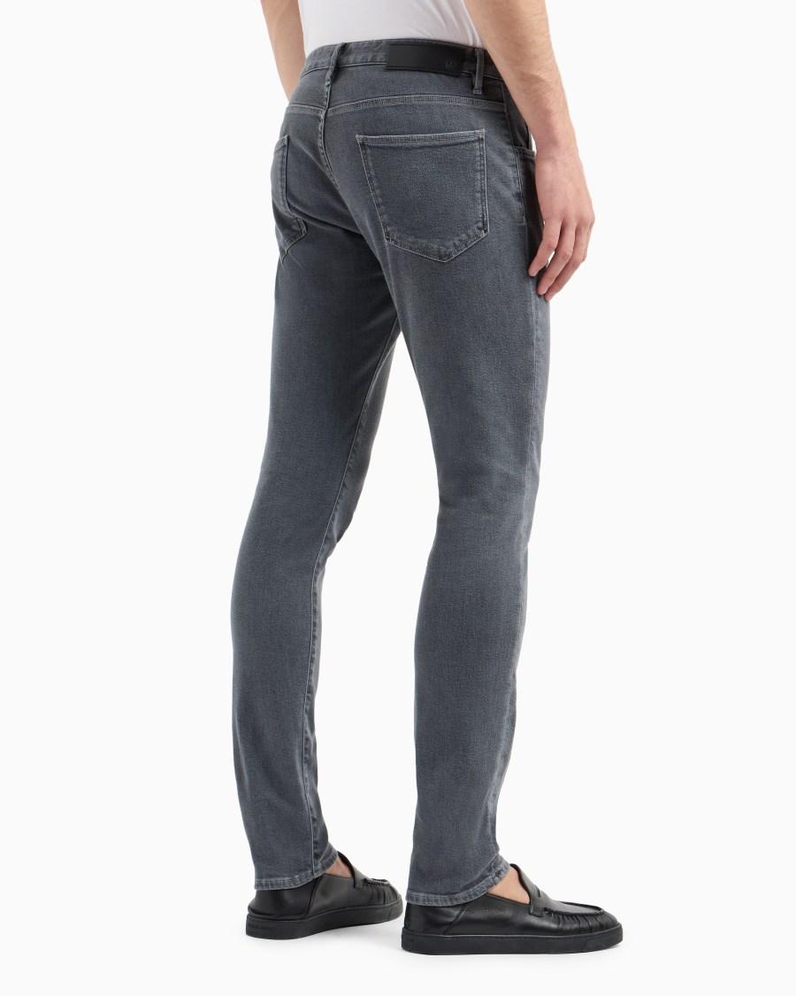 The world of armani PANTALONE 5 TASCHE SLIM FIT IN DENIM DI COTONE STRETCH Saldi Di Fabbrica