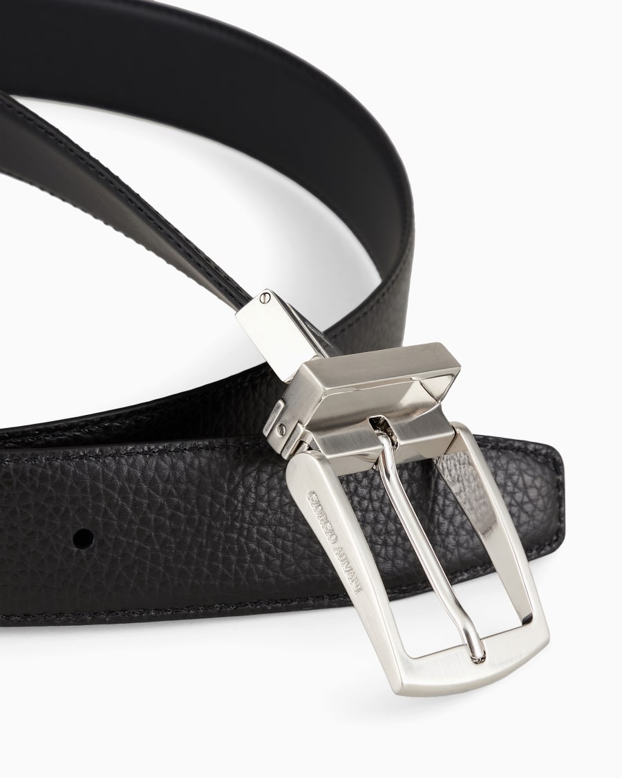 The world of armani CINTURA REVERSIBILE IN PELLE Vendite Flash