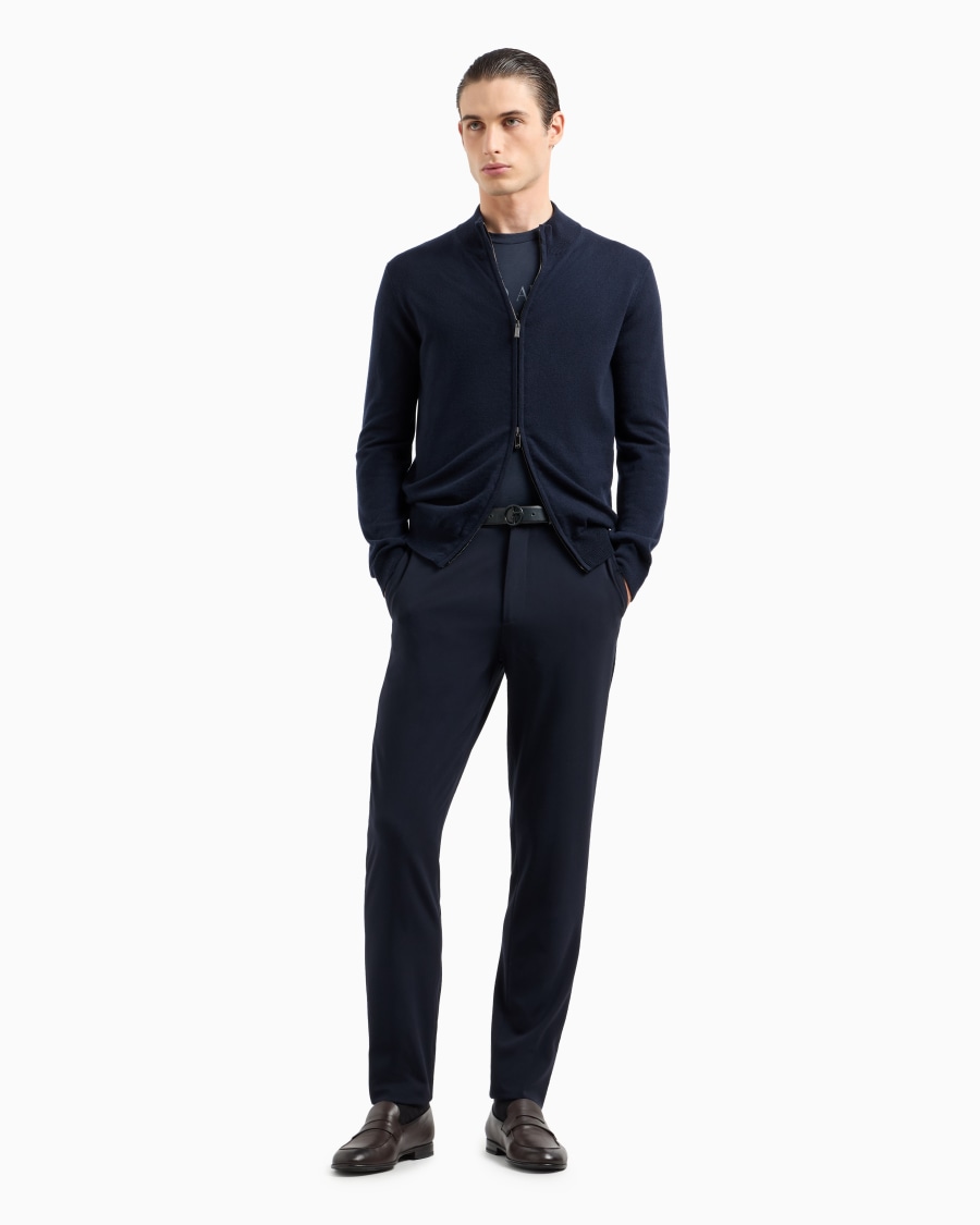 The world of armani T-SHIRT GIROCOLLO BORGONUOVO 11 IN JERSEY DI COTONE PIMA In Saldo