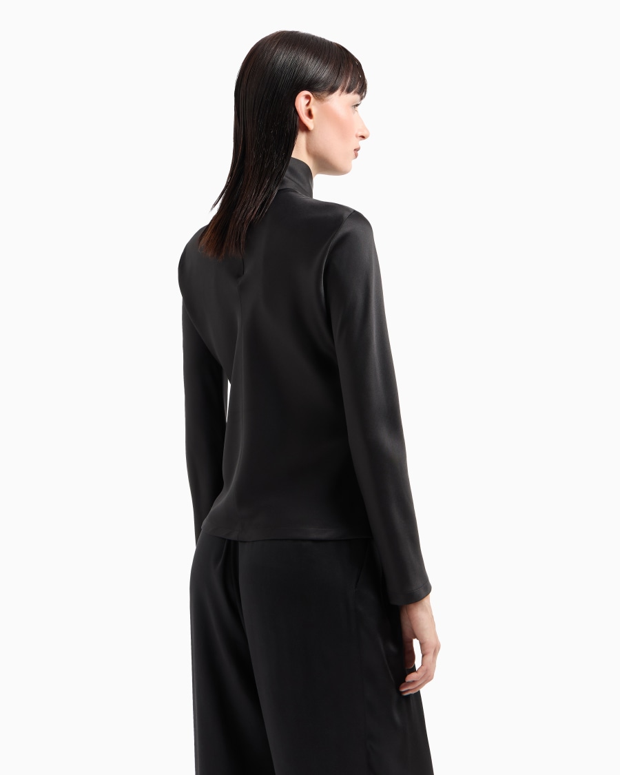 The world of armani BLUSA A MANICHE LUNGHE IN DOPPIO RASO DI SETA Qualità Garantita