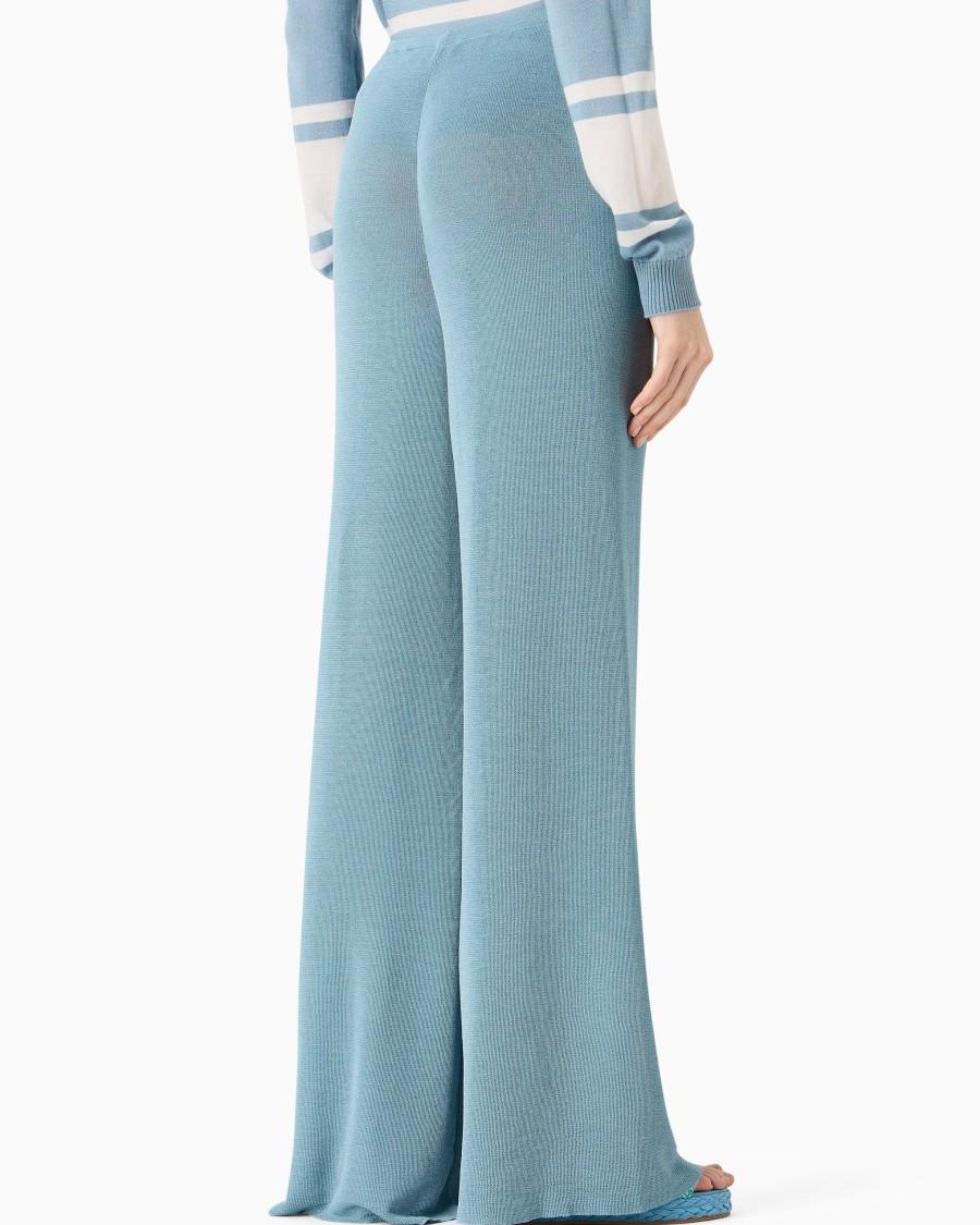 The world of armani PANTALONI IN MAGLIA DI MISTO VISCOSA Acquista Ora
