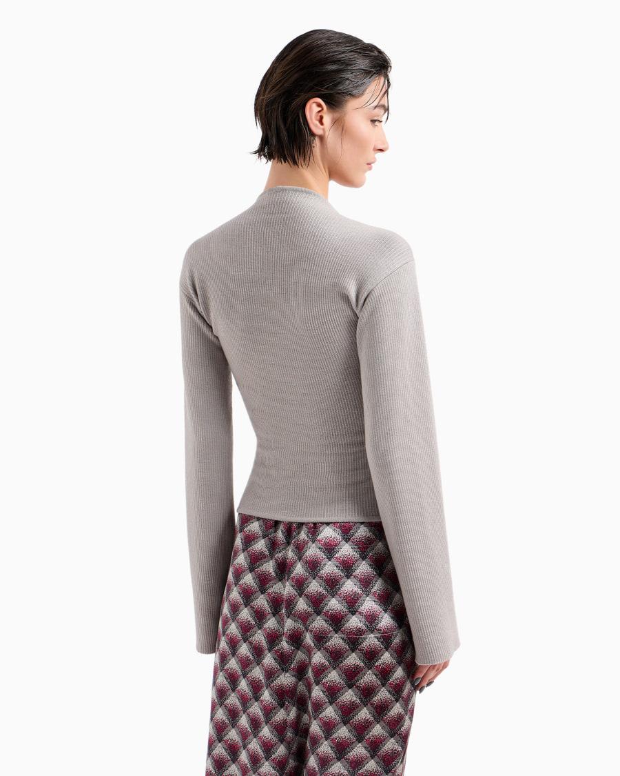 The world of armani MAGLIA IN LANA E VISCOSA A COSTE Promozione Limitata