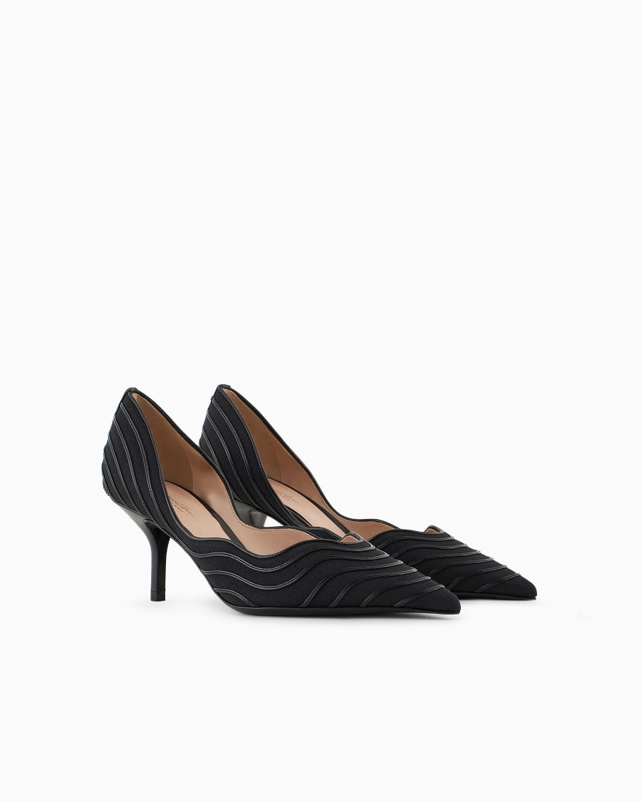 The world of armani DÉCOLLETÉ IN CANVAS E PELLE Shopping Online