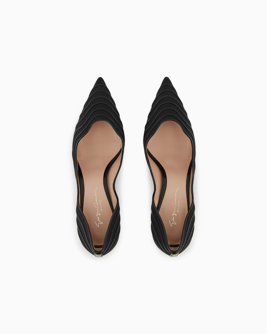 The world of armani DÉCOLLETÉ IN CANVAS E PELLE Shopping Online